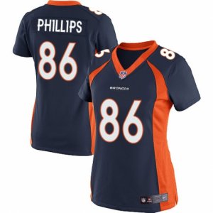 Women\'s Nike Denver Broncos #86 John Phillips Limited Navy Blue Alternate NFL Jersey
