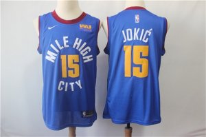Nuggets #15 Nikola Jokic Blue Nike Swingman Jersey