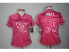 Nike Women NFL Houston Texans #99 J.J. Watt pink jerseys[2012 fem fan]