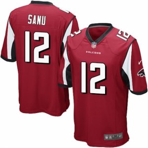 Mens Nike Atlanta Falcons #12 Mohamed Sanu Game Red Team Color NFL Jersey