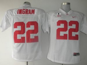 NCAA Alabama Crimson Tide #22 Mark Ingram White 2016 College Football Playoff National Championship Jersey