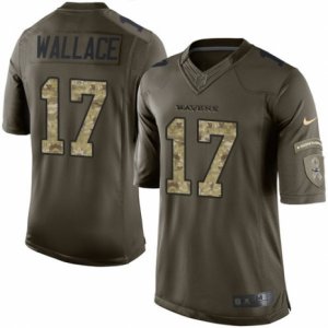 Mens Nike Baltimore Ravens #17 Mike Wallace Elite Green Salute to Service NFL Jersey