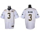 2016 Pro Bowl Nike Seattle Seahawks #3 Russell Wilson white jerseys(Elite)