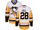 Mens Reebok Pittsburgh Penguins #28 Ian Cole Premier White Away NHL Jersey