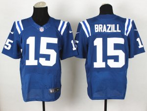 Nike Indianapolis Colts #15 LaVon Brazill blue Jerseys(Elite)