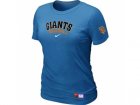 Women San Francisco Giants Nike L.blue Short Sleeve Practice T-Shirt