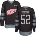 Detroit Red Wings #52 Jonathan Ericsson Black 1917-2017 100th Anniversary Stitched NHL Jersey