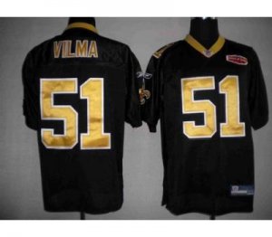 nfl new orleans saints #51 vilma super bowl xliv black