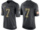 Nike Pittsburgh Steelers #7 Ben Roethlisberger Mens Stitched Black NFL Salute to Service Limited Jerseys