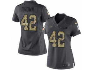 Women Nike Seattle Seahawks #42 Arthur Brown Limited Black 2016 Salute to Service NFL Jersey