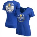Golden State Warriors Fanatics Branded Womens 2018 NBA Finals Champions Elevate the Game Jersey Roster T-Shirt Royal