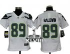 Nike Seattle Seahawks #89 Doug Baldwin White Super Bowl XLVIII Youth NFL Elite Jersey