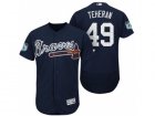 Mens Atlanta Braves #49 Julio Teheran 2017 Spring Training Flex Base Authentic Collection Stitched Baseball Jersey