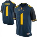 West Virginia Mountaineers #1 Shelton Gibson Navy College Football Jersey