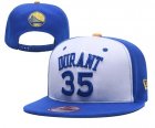 Warriors 35 Kevin Durant White Name & Number Adjustable Hat YD