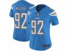 Women Nike Los Angeles Chargers #92 Brandon Mebane Vapor Untouchable Limited Electric Blue Alternate NFL Jersey