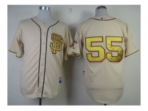 mlb jerseys san francisco giants #55 cream[gold number][sf style][2012 champions patch]