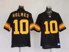 nfl pittsburgh steelers #10 holmes black(yellow number)