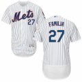 Mens Majestic New York Mets #27 Jeurys Familia White Flexbase Authentic Collection MLB Jersey