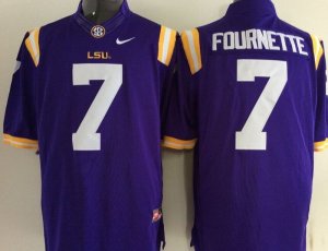 NCAA 2015 LSU Tigers #7 Fournette purple jerseys