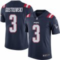 Mens Nike New England Patriots #3 Stephen Gostkowski Limited Navy Blue Rush NFL Jersey