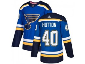 Youth Adidas St. Louis Blues #40 Carter Hutton Blue Home Authentic Stitched NHL Jersey