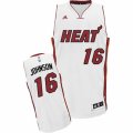 Mens Adidas Miami Heat #16 James Johnson Swingman White Home NBA Jersey