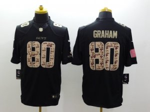 Nike New Orleans Saints #80 Graham Black Salute to Service Jerseys(Limited)