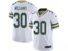 Mens Nike Green Bay Packers #30 Jamaal Williams Limited White Rush NFL Jersey