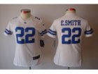 Nike Women Dallas cowboys #22 E.SMITH White Limited Jerseys