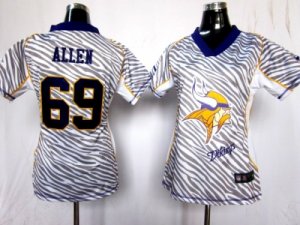 Nike Womens Minnesota Vikings #69 Jared Allen jerseys[fem fan zebra]