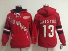 NHL Detroit Red Wings #13 datsyuk red jerseys (pullover hooded sweatshirt)