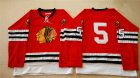 NHL Mitchell And Ness 1960-61 Chicago Blackhawks #5 Noname red Throwback jerseys