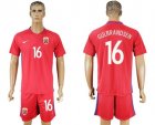 Norway #16 Gulbrandsen Home Soccer Country Jersey