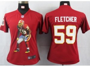 Nike Women NFL washington redskins #59 fletcher red[portrait fashion]jerseys