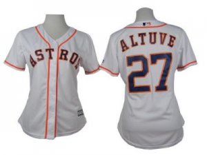 Mlb Women Astros #27 Jose Altuve White Home Stitched Baseball Jerseys