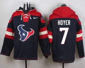 Nike Houston Texans #7 Brian Hoyer Navy Blue Player Pullover Hoodie