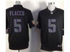 Nike NFL Baltimore Ravens #5 Joe Flacco Black Jerseys(Impact Limited)