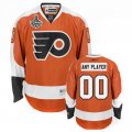 Customized Philadelphia Flyers Jersey Orange Home Man With Stanley Cup Finals Hockey
