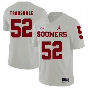 Oklahoma Sooners #52 Beau Trousdale White College Football Jersey