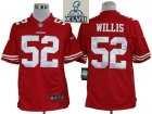 2013 Super Bowl XLVII NEW San Francisco 49ers 52 Patrick Willis Red jerseys (Limited)