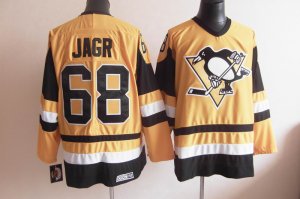 nhl pittsburgh penguins #68 jagr m&n yellow