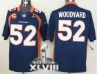 Nike Denver Broncos #52 Wesley Woodyard Navy Blue Alternate With C Patch Super Bowl XLVIII NFL Limited Jersey