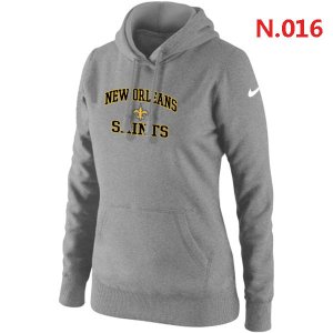 Women New Orleans Saints Heart & Soul Pullover Hoodie grey