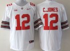 NCAA Ohio State Buckeyes #12 C.JONES white jerseys