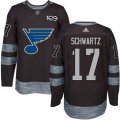 St. Louis Blues #17 Jaden Schwartz Black 1917-2017 100th Anniversary Stitched NHL Jersey