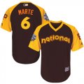 Youth Majestic Pittsburgh Pirates #6 Starling Marte Authentic Brown 2016 All-Star National League BP Cool Base MLB Jersey