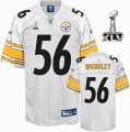 Pittsburgh Steelers #56 LaMarr Woodley 2011 Super Bowl XLV White