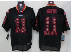 Nike NFL San Francisco 49ers #11 A.Smith Black Jerseys[Lights Out Elite]