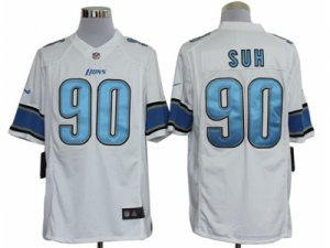 Nike NFL Detroit Lions #90 Ndamukong Suh white Jerseys(Limited)